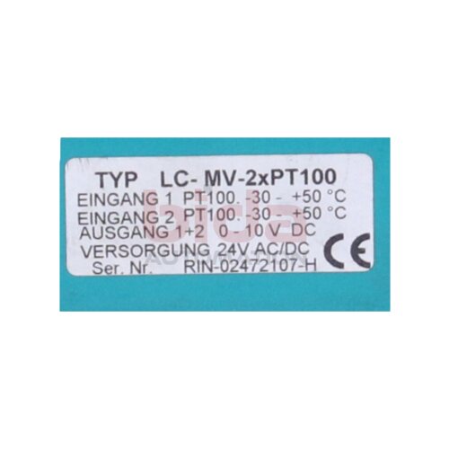 RINCK ELECTRONIC LC-MV-2xPT100 Messverst&auml;rker Measuring-Amplifier