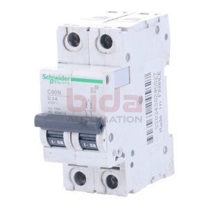 Schneider C60N, Kurve D, 2 P, 3A/440V AC Multi 9 OEM...