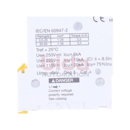 Schneider C60H-DC, 1P, 2A