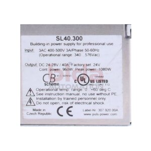 PULS SL40.300 Hutschienen-Netzteile DIN rail power supplies