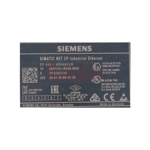 Siemens 6GK7 443-1GX30-0XE0 SIMATIC NET CP Industrial Ethernet Kommunikationsprozessor Communication processor