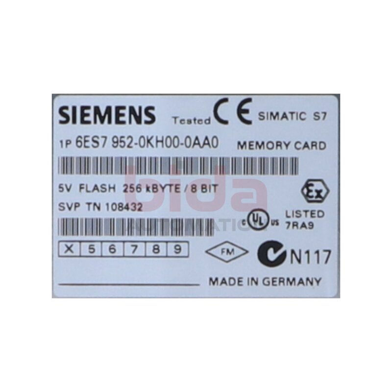 Siemens 6ES7 952-0KH00-0AA0 / 6ES7952-0KH00-0AA0 SIMATIC S7, Memory Card f&uuml;r S7-400,  256 Kbyte