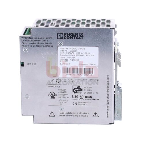 Phoenix Contact QUINT-PS-100-240AC/24DC/ 5(2938581) Stromversorgung Power supply
