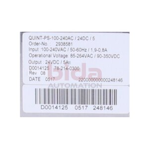 Phoenix Contact QUINT-PS-100-240AC/24DC/ 5(2938581)...