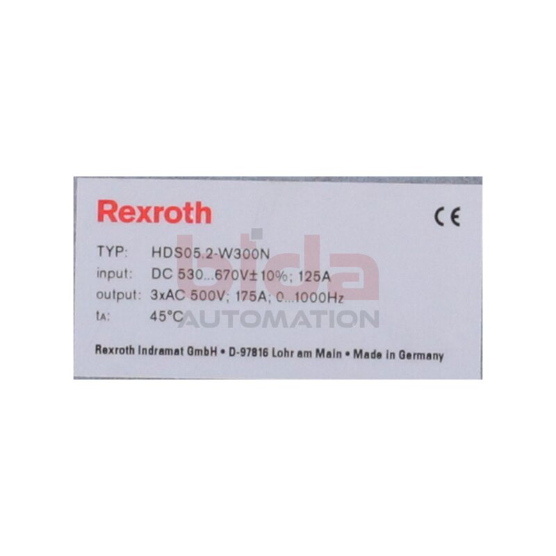 REXROTH HDS05.2-W300N Regelger&auml;t Control unit