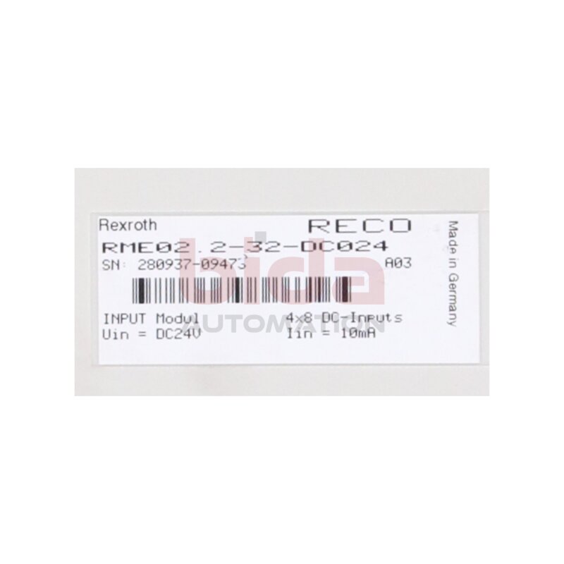 Rexroth RME02.2-32-DC024 (280937-09473)  Eingangsmodul / Input module 24V DC