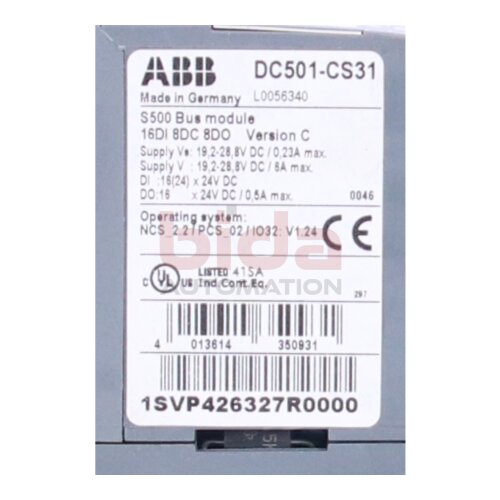 ABB DC501-CS31(L0056340) S500 Busmodul Bus module