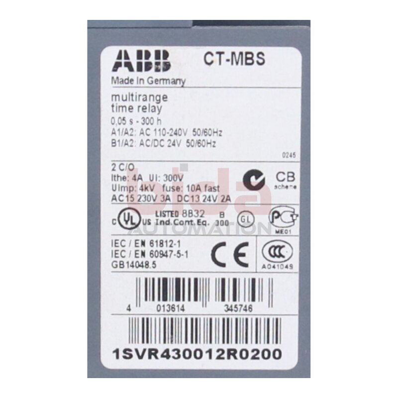 ABB CT-MBS (1SVR430012R0200) Zeitrelais / time relay 110-240V AC / 24V