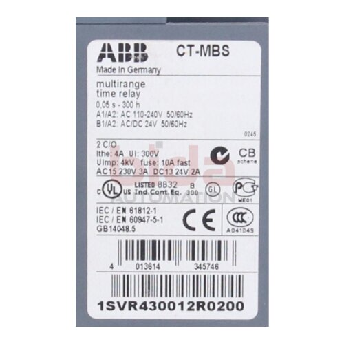 ABB CT-MBS (1SVR430012R0200) Zeitrelais / time relay 110-240V AC / 24V