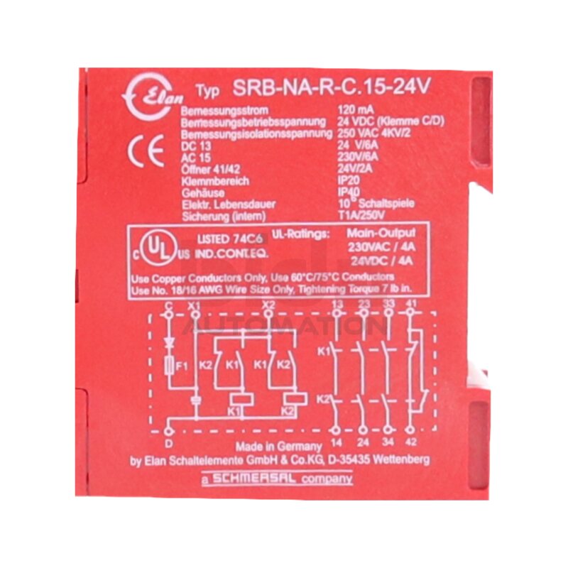 Elan SRB-NA-R-C.15-24V Sicherheitsrelais / safety relay