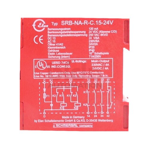 Elan SRB-NA-R-C.15-24V Sicherheitsrelais / safety relay