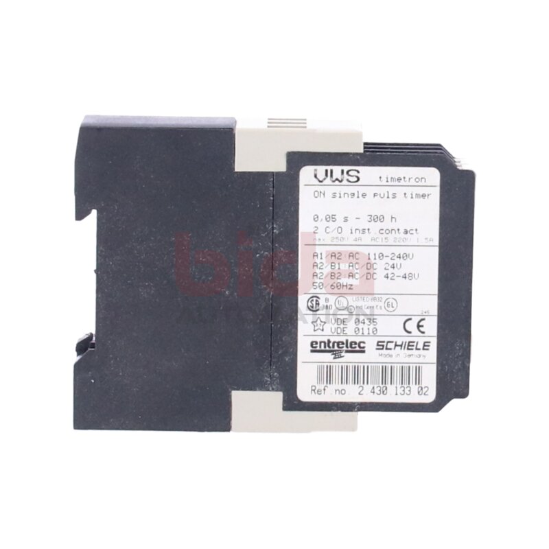 entrelec SCHIELE VWS 2.430.133.02 Zeitrelais 0,05 s - 300 h Time relay