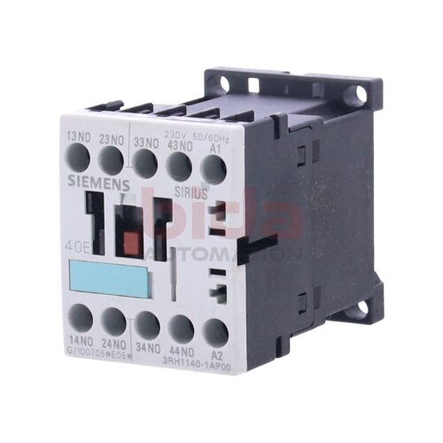Siemens 3RH1140-1AP00 / 3RH1 140-1AP00 Hilfssch&uuml;tz Auxiliary contactor