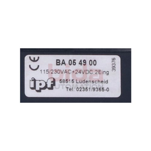 ipf BA 05 49 00 / BA054900 Anzeigeger&auml;t  Display device