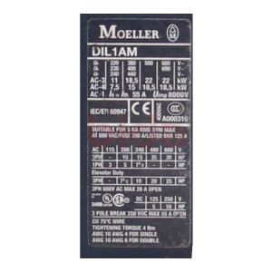 Moeller DIL 1AM / DIL1AM Leistungsschütz Power...