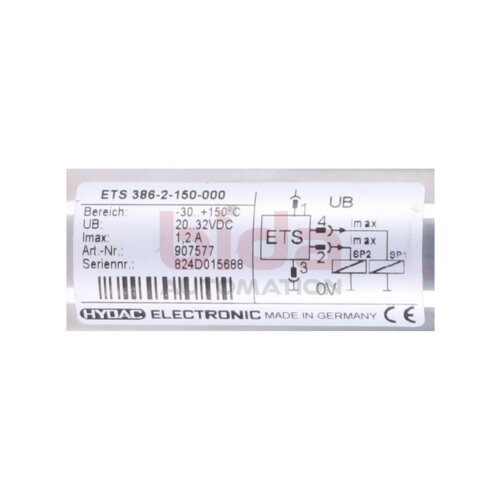 HYDAC ETS 386-2-150-000 Temperatur&uuml;berwachungsger&auml;t / temperature monitoring device
