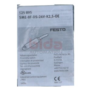 Festo SME-8F-DS-24V-K2,5-0E(525895)...