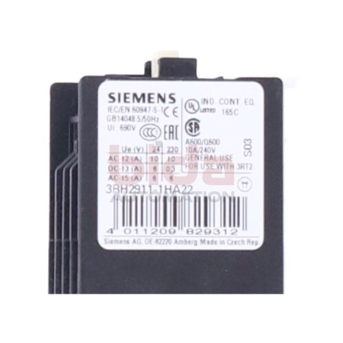 Siemens 3RH2911-1HA22 Hilfsschalter Auxiliary switch