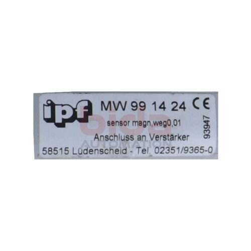 IPF ELECTRONIC MW991424 Wegsensor (Magnetisch) Position sensor