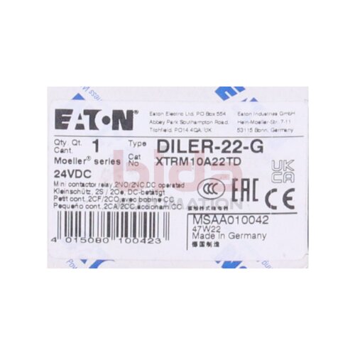 EATON DIL ER-22-G Hilfssch&uuml;tz / auxiliary contactor 24V