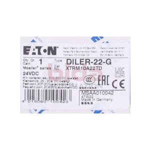 EATON DIL ER-22-G Hilfsschütz / auxiliary contactor 24V