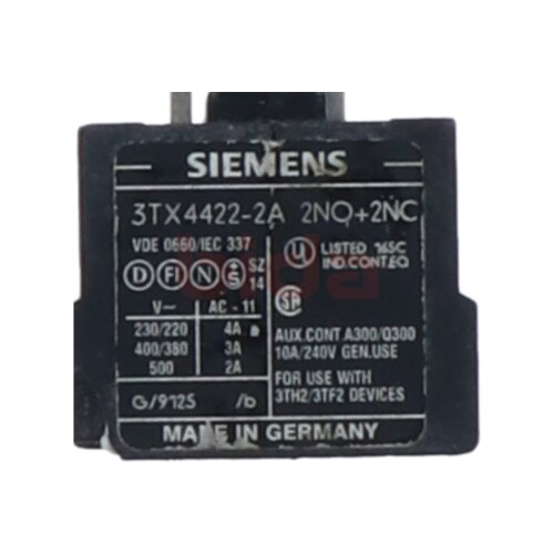 Siemens 3TX4422-2A / 3TX4 422-2A Hilfsschalterblock Auxiliary switch block