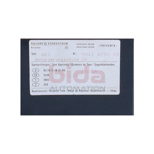 Square D GEZ / GEZ220V (Preventa 8932) Sicherheitsrelais / Safety relay