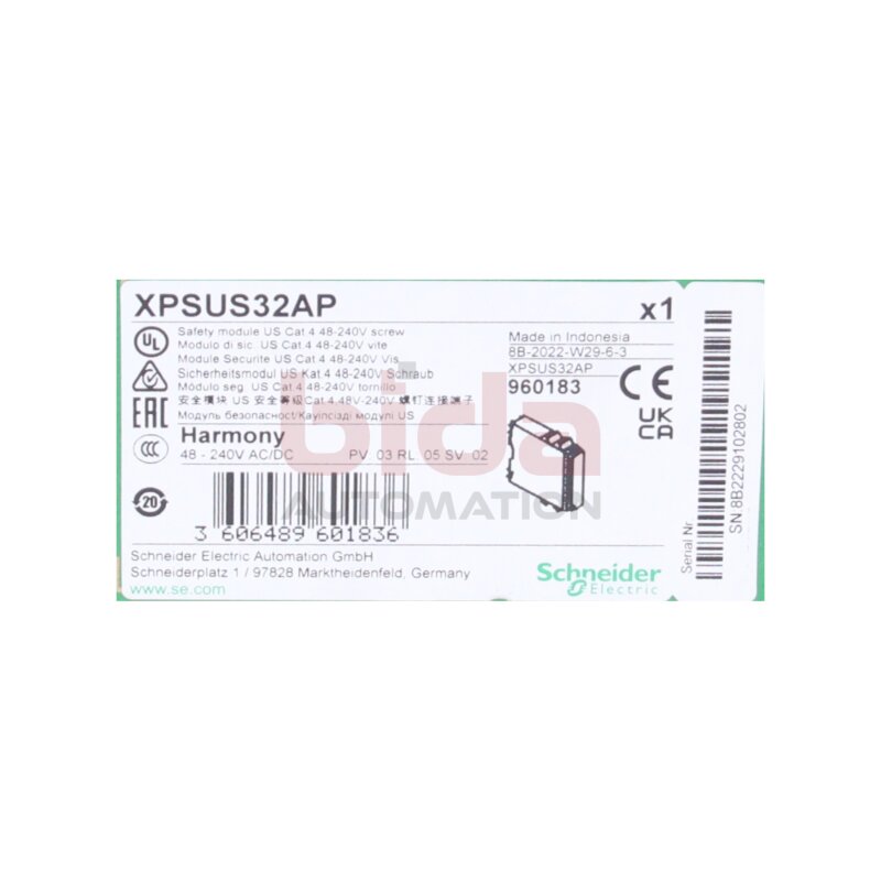 Schneider XPSUS32AP Sicherheitsrelais / Safety relais 48-240VAC/DC