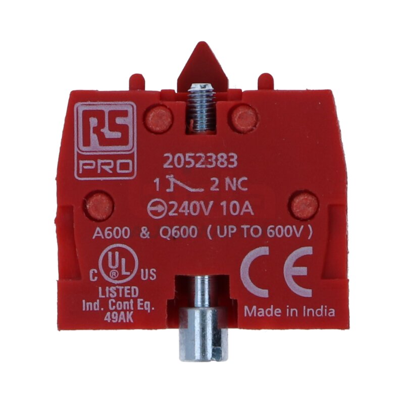 RS PRO 205-2383 Kontaktblock 1 NC Contact block
