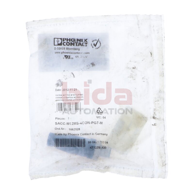 Phoenix Contact SACC-M12MS-4CON-PG 7-M  (1662528) Steckverbinder / plug connector
