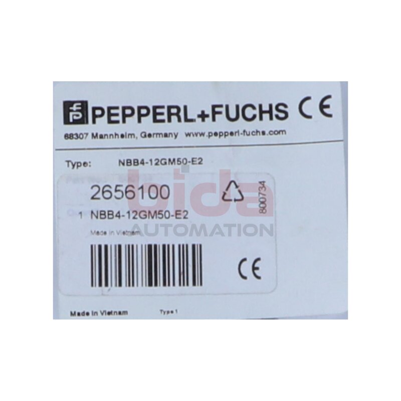 Pepperl+Fuchs NBB4-12GM50-E2 (2656100) Induktiver Sensor / Inductive sensor