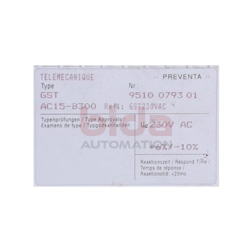 TELEMECANIQUE GST AC15-B300 (9510079301) Sicherheitsrelais Safety relay