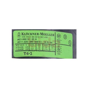 Moeller T4-2/e Umschalter Switch 660V AC 63A