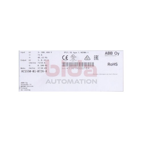 ABB ACS550-01-072A-4 Frequenzumrichter Frequency inverter