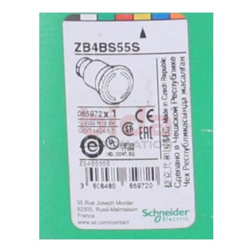 Schneider ZB4BS55S Not-Halt/Not-Aus-Drucktaster / Emergency stop/emergency shut-off push button