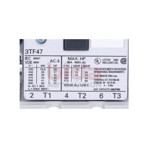 Siemens 3TF4722-0AP0 / 3TF4 722-0AP0 Leistungssch&uuml;tz Power contactor