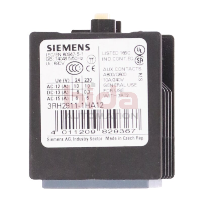 Siemens 3RH2911-1HA12 / 3RH2 911-1HA12 Hilfsschalter Auxiliary Switch