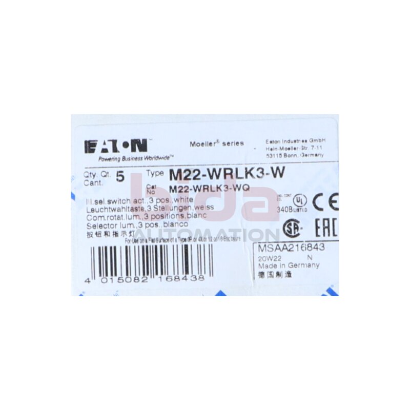EATON M22-WRLK3-W