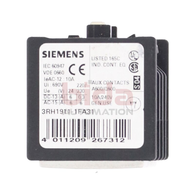Siemens 3RH1911-1FA31 Hilfsschalterblock Auxiliary Switch Block