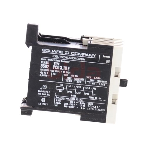 Squarde D CLASS 8502 TYPE PCD 3.10 E Sch&uuml;tz Contector 12A 660V