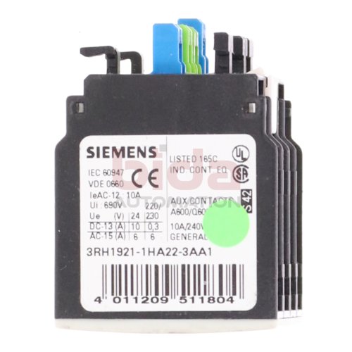 Siemens 3RH1921-1HA22-3AA1 Hilfsschalterblock Auxiliary Switch Block