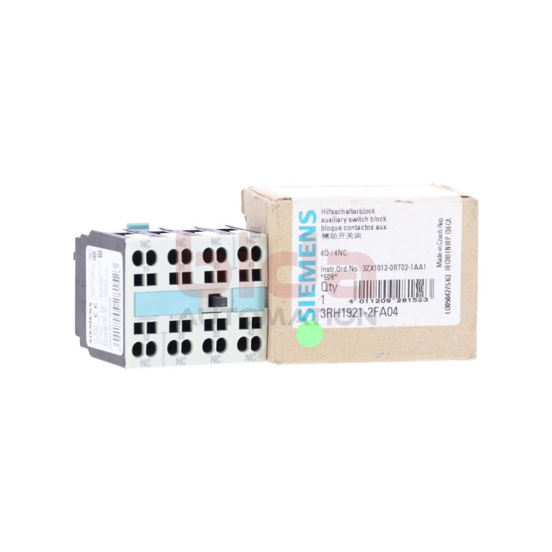 Siemens 3RH1921-2FA04 Hilfsschalterblock Auxiliary Switch Block 10A 690V