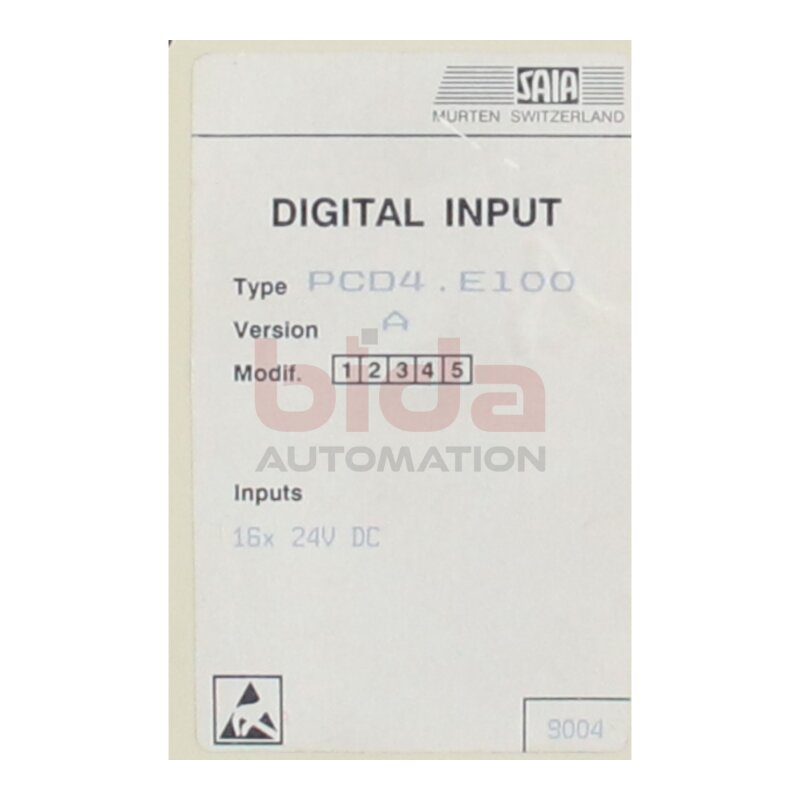 SAIA PCD4.E100 Digitaler Eingang Digital input