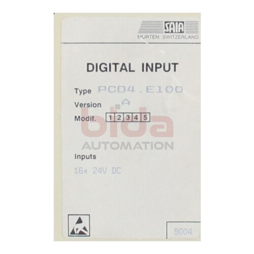SAIA PCD4.E100 Digitaler Eingang Digital input