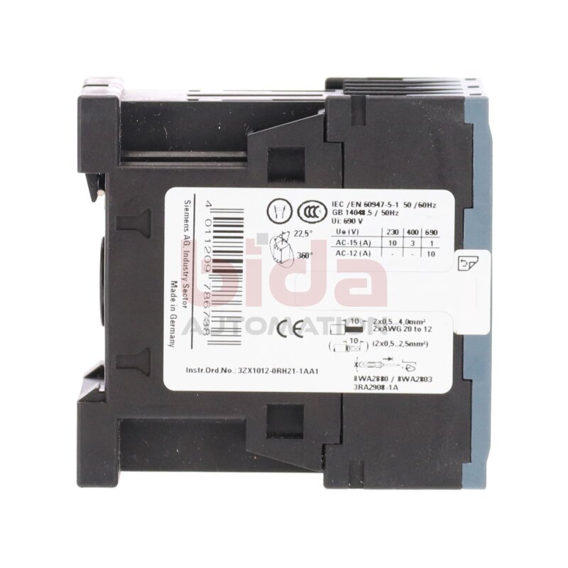 Siemens 3RH2122-2BB40 / 3RH2 122-2BB40 Hilfssch&uuml;tz Auxiliary Contactor