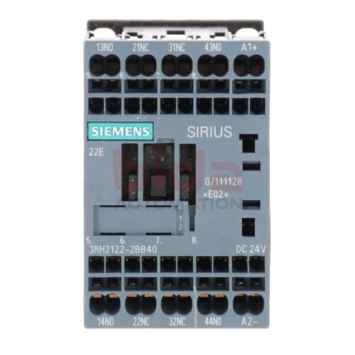 Siemens 3RH2122-2BB40 / 3RH2 122-2BB40 Hilfssch&uuml;tz Auxiliary Contactor