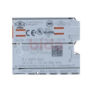 BECKHOFF ES1008  (50210015) EtherCAT-Klemme,...