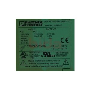 Phoenix Contact STEP-PS-100-240AC/24DC/1.5 (2938947)...