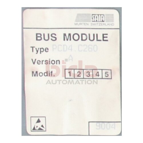SAIA PCD4.C260 Busmodul Bus module