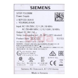 Siemens 6EP1333-3BA10 SITOP PSU200M 5 A Geregelte...
